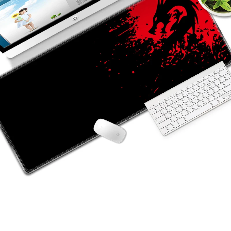 90*40 см игровой коврик для мыши большой XL логотип дракона компьютерный XXL
