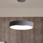 Современные круглые светодиодные подвесные светильники, декоративная потолочная лампа серого цвета для столовой, ресторана, гостиной, спальни