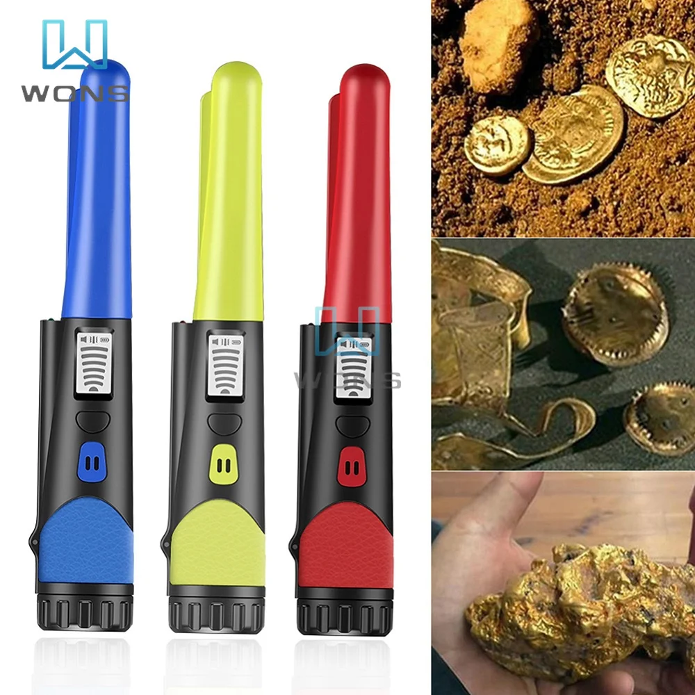 

LED Digital Display Handheld Waterproof Professional Metal Detector Three Warning Mode Switch Flashlight Leather Gold Depth