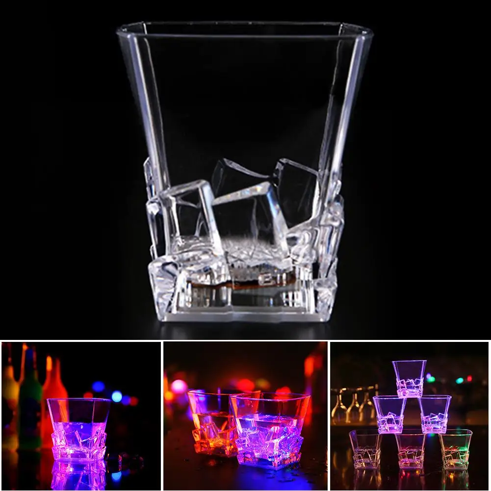 Стеклянная Хрустальная чашка для виски товары вечевечерние светящаяся