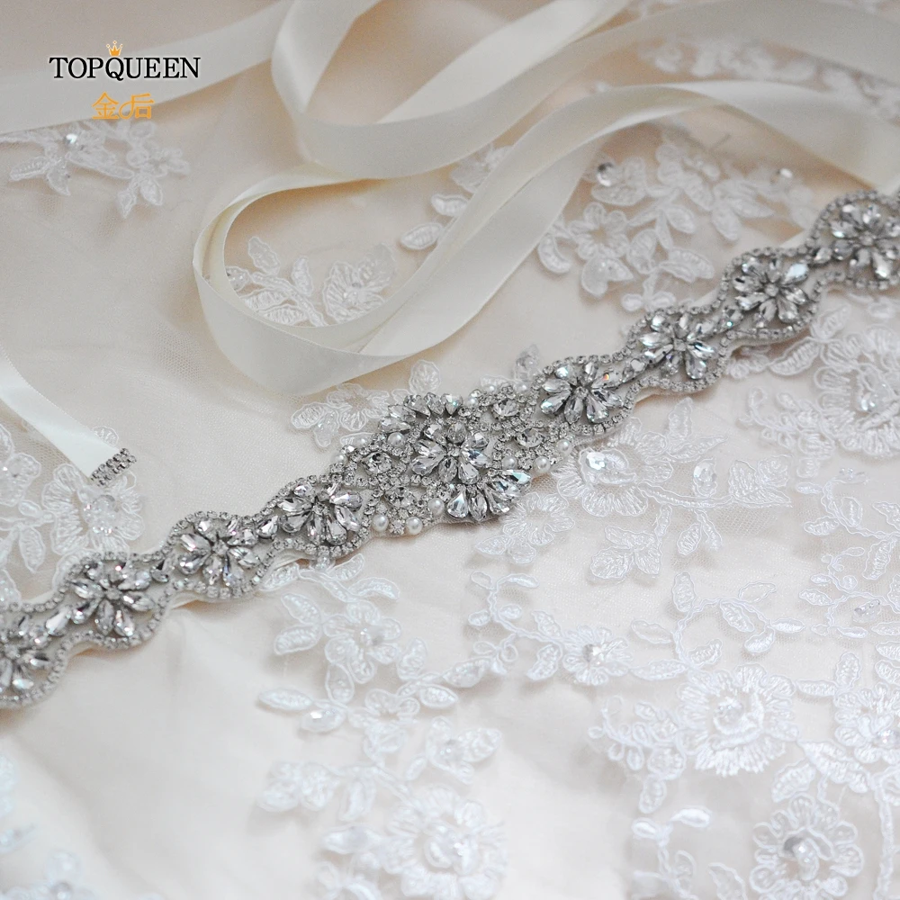 TOPQUEEN S161A пояс ручной работы с ремни со стразами свадебный пояс для подружки невесты и ремни для взрослых платье подружки невесты