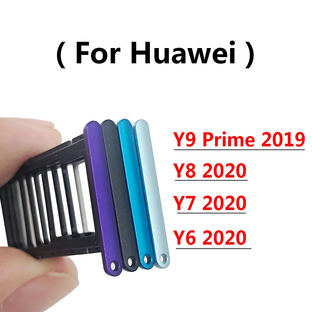 SIM Card Tray Slot Holder Adapter Accessories For Huawei Y6 Y7P Y8P 2020 Y9 Prime 2019