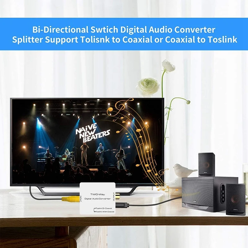 Оптический двунаправленный SPDIF Toslink в коаксиальный Swtich цифровой аудио конвертер