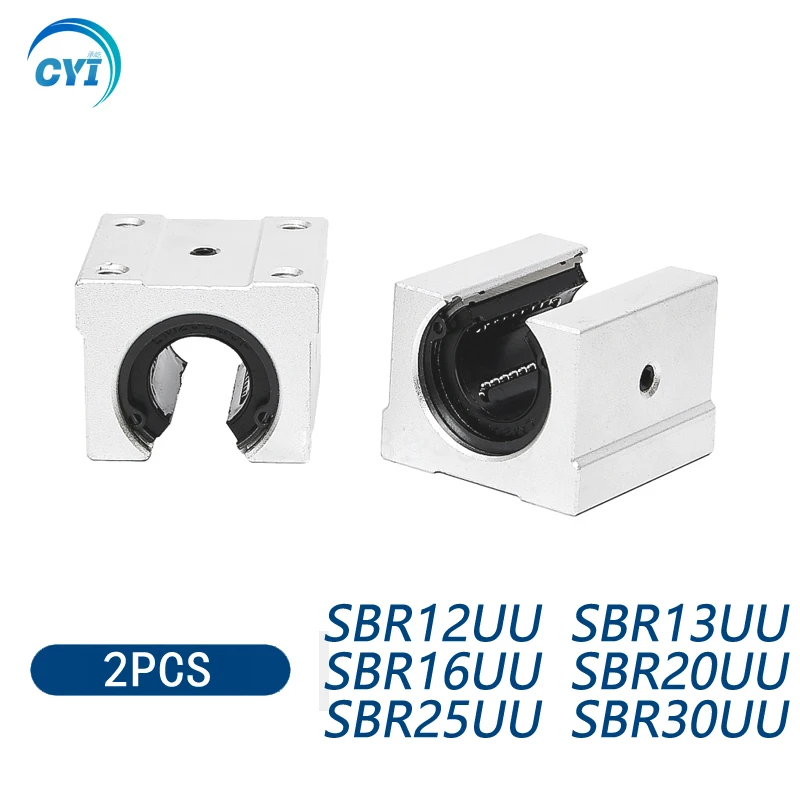 2 шт./лот SBR12UU SBR16UU SBR20UU SBR25UU линейный Шарикоподшипниковый блок CNC маршрутизатор SBR16 SBR20 линейная рельса CNC 3D принтер деталь