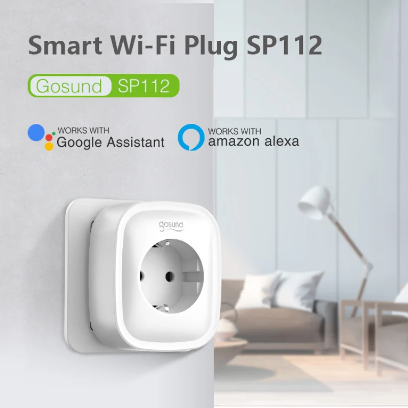 Умная вилка Gosund с Wi Fi и 2 USB портами дистанционное управление через приложение Tuya