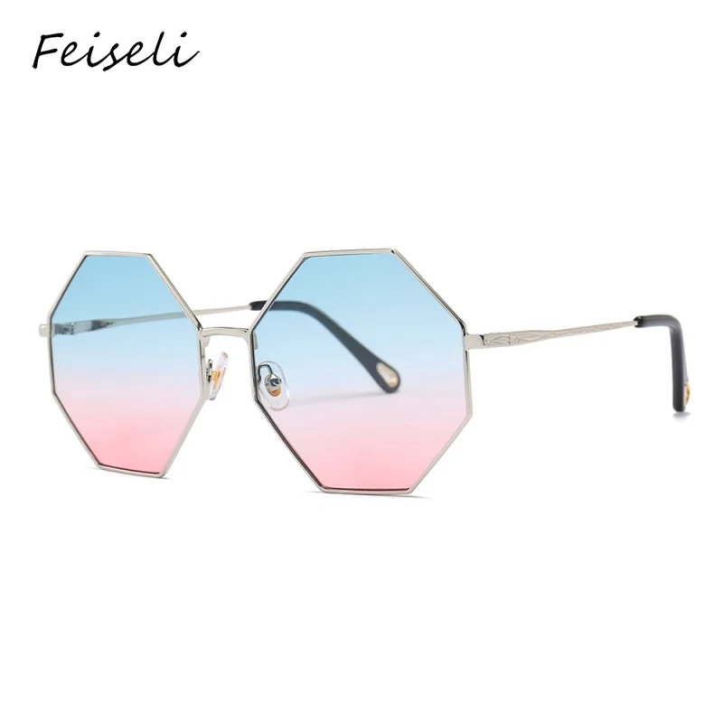Feiseli уникальный дизайн Геометрические Восьмиугольные металлические оправа
