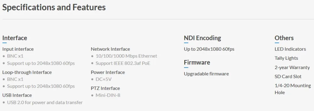 Magewell Pro преобразует 3G-SDI в 2K60fps NDI поток с SDI петлей через