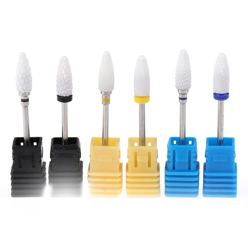 

1PC Electric Ceramic Grinding Head Nail Drill Bits Colorful Mixed Size Ceramic Electric Nail Mills Cutter For Machines