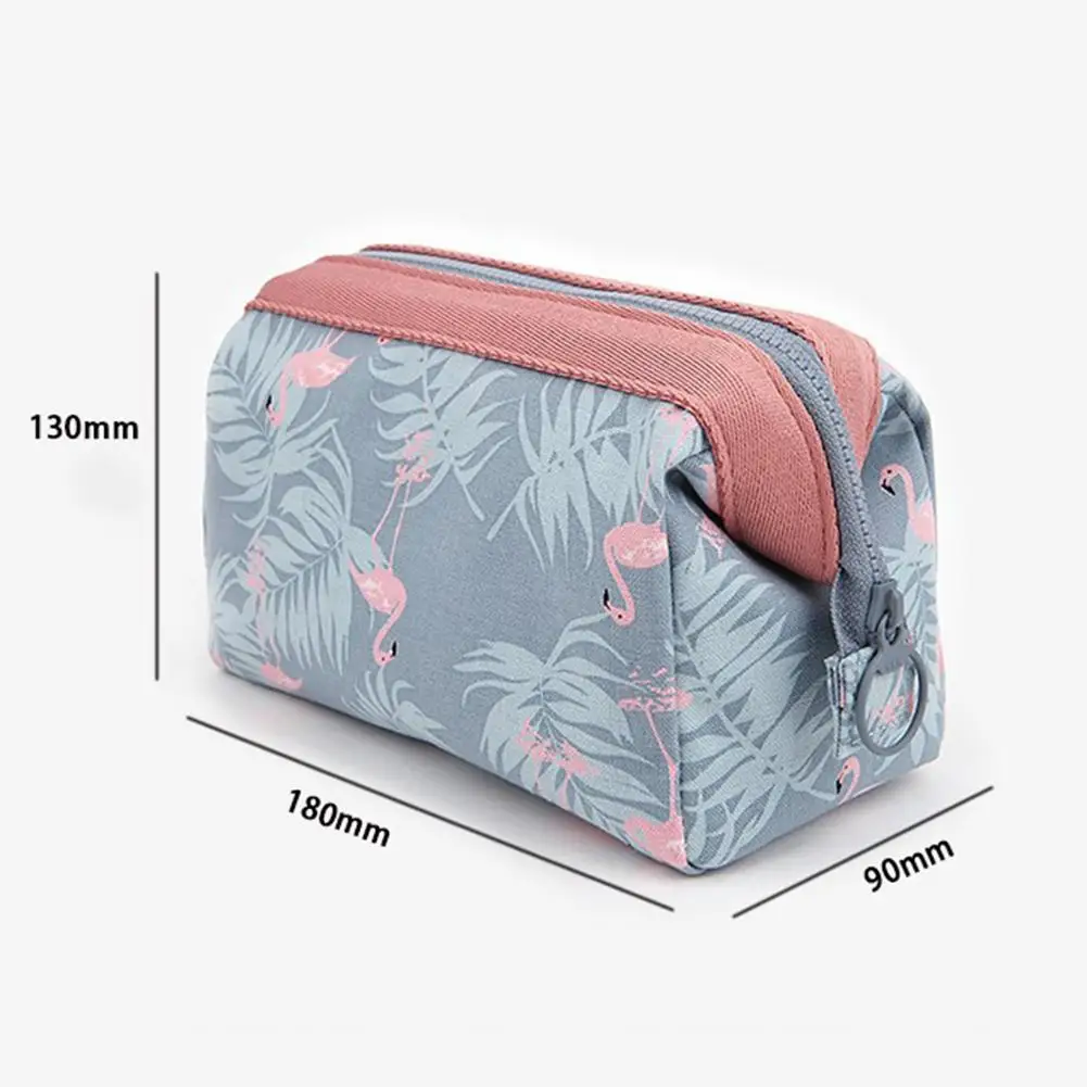 

Fashion Flamingo Flower Print Makeup Brushes Holder Bag Pouch Portable Gift