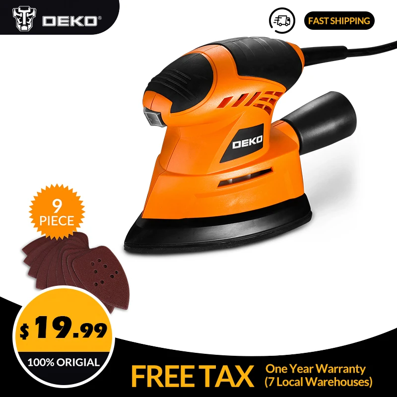 Шлифовальный станок для мыши DEKO TMMS01 130 Вт с 9 листами наждачной бумаги пылесборник