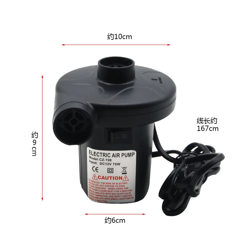 12 В постоянного тока автомобильный надувной насос кровать плавательное кольцо