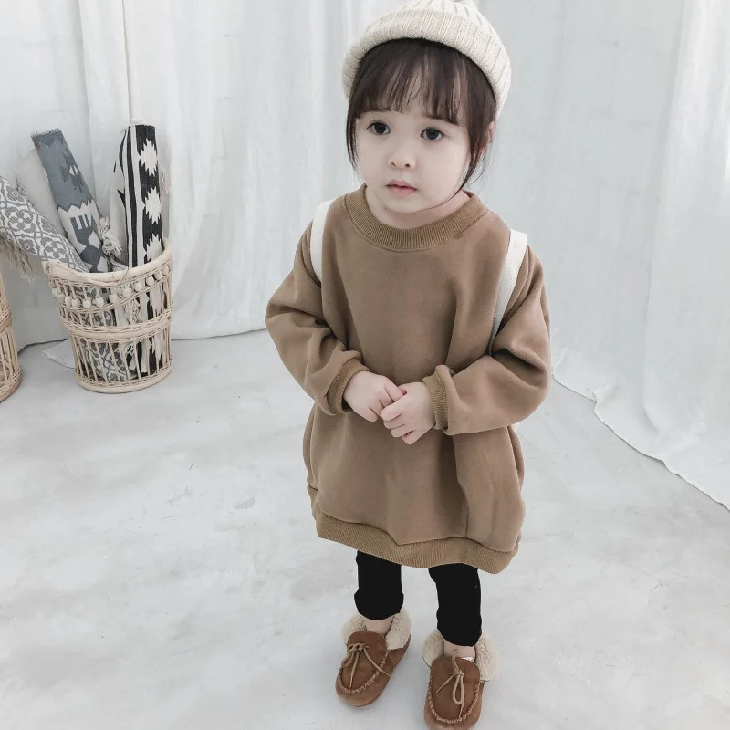 Осенне зимние однотонные свободные длинные топы с рукавами летучая мышь для