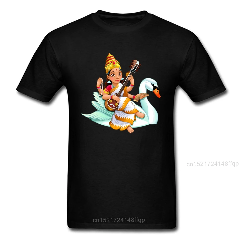 

Sarasvati T-shirt Hindu Goddess T Shirt Printed Tshirt Man Women Cotton Clothing Couple Tops Lovers Tees Unique Summer