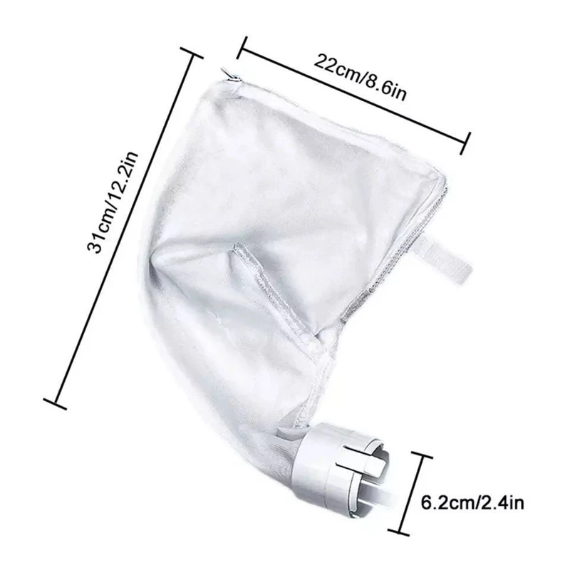 

2Pcs/Set 360/380 Replacement Bag Zipper Filter Pool Cleaner Bag All Purpose Bags Pool Cleaner Part
