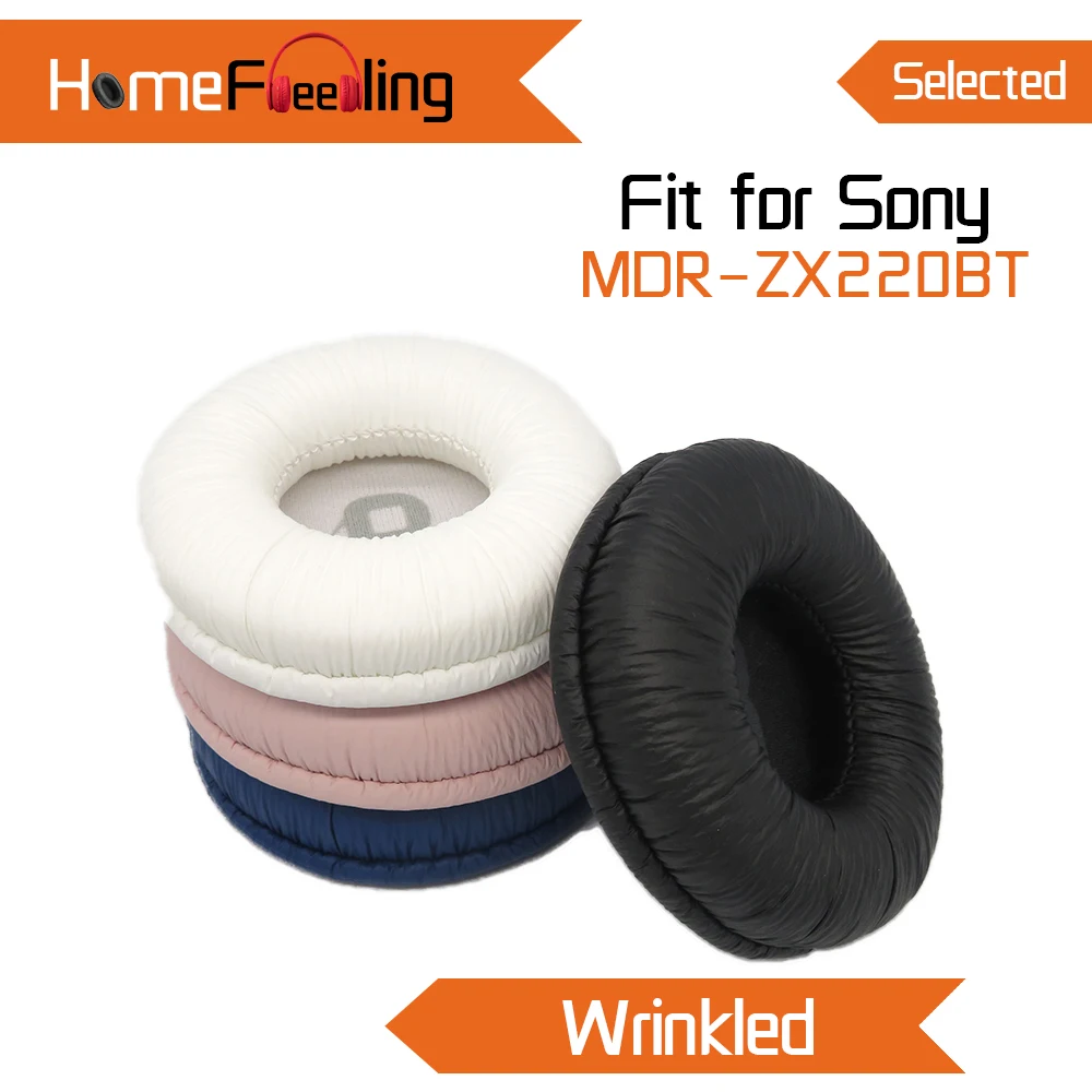 

Homefeeling Earpads For Sony MDR ZX220BT MDR-ZX220BT Headphone Wrinkled Round Universal Leahter Repalcement Parts Ear Cushions