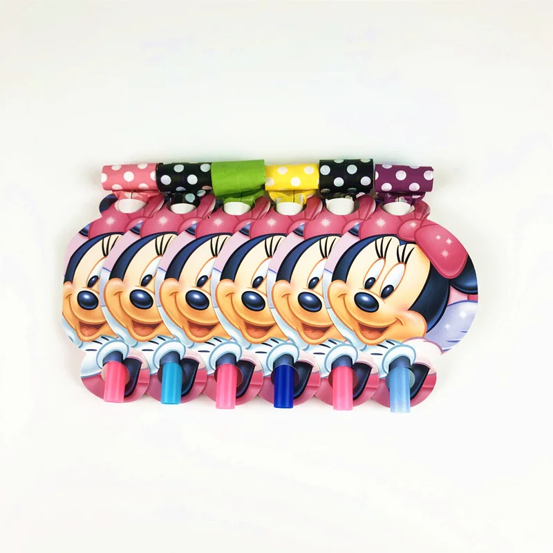 12 шт./лот Минни Забавный мультфильм свистки Детские вечерние игрушки на день