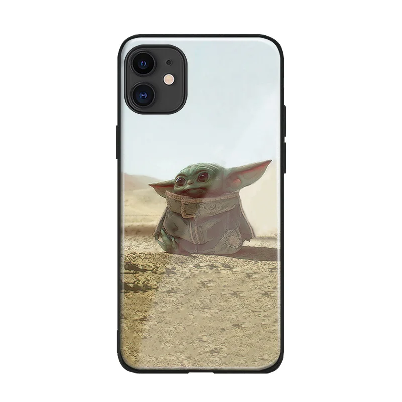 Baby yoda meme милый мягкий силиконовый чехол из закаленного стекла для телефона, чехол для apple iPhone 6 6s 7 8 Plus X XR XS 11 Pro Max