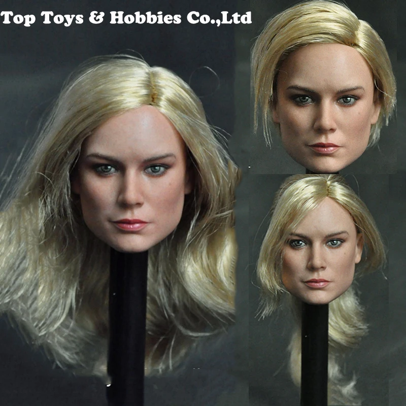 Коллекция фанатов 1/6 Женская фигурка голова куклы MC002 Brie Larson женская голова Лепка с длинными золотые волосы для тела 12 дюймов