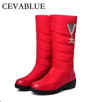 cevabule 2021 waterproof down snow boots women plus velvet protection pregnant cotton shoes non slip mother in the tube boots hx