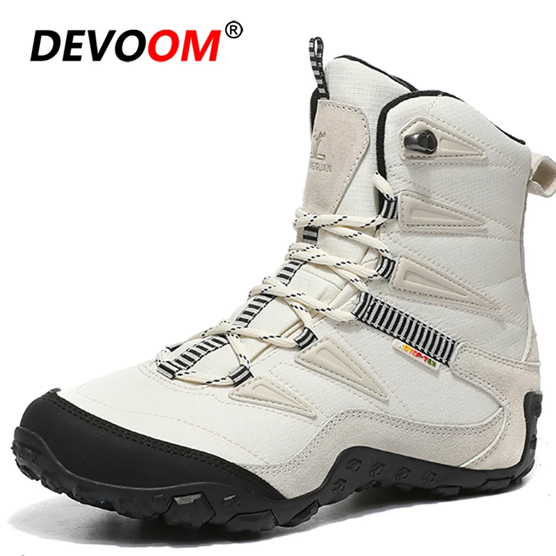 Уличные ботильоны для мужчин и женщин водонепроницаемые кроссовки зимние