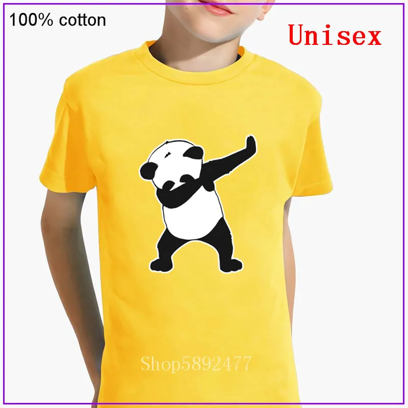 Dab Life/забавная летняя детская футболка для танцев с пандой хлопковая одежда
