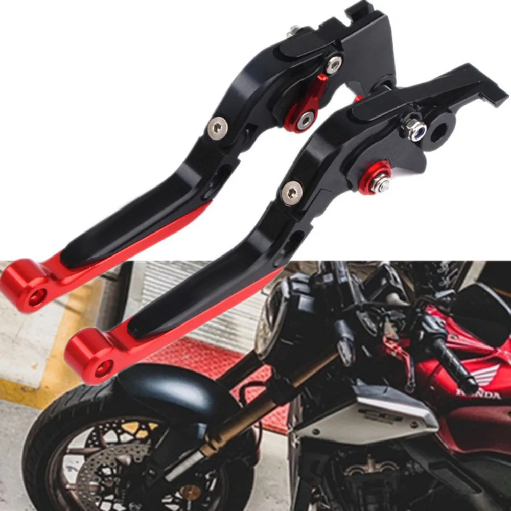 

Motorcycle CNC Extendable Brake Clutch Levers One Set For Honda CB650F CBR650F CB650R CBR650R Motorcycle Handle Ornamental