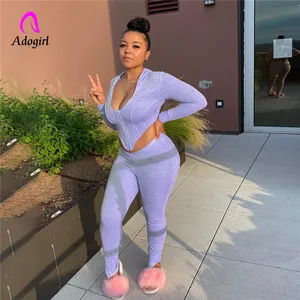 Женский спортивный костюм с укороченными штанами, укороченные толстовки на молнии, леггинсы с узором, обтягивающие эластичные штаны для фитнеса и бега, уличная одежда