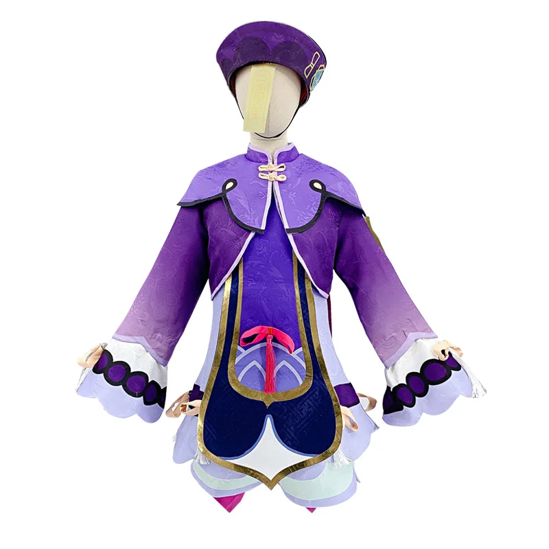 

Anime! Genshin Impact Qiqi Game Suit Lovely Dress Uniform Cosplay Costume Halloween Carnival Party Outfit For Women 2020 NEW