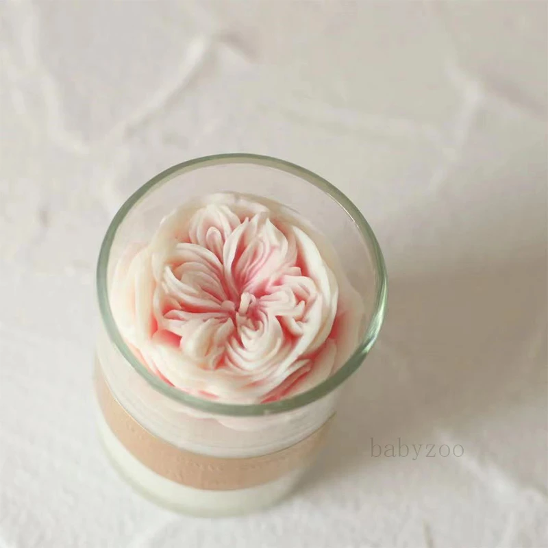 

3D Rose Flower Design Candle Silicone Mold Austin Rose Candle Mold Candle Making Flower Shape Handmade Soap Mold