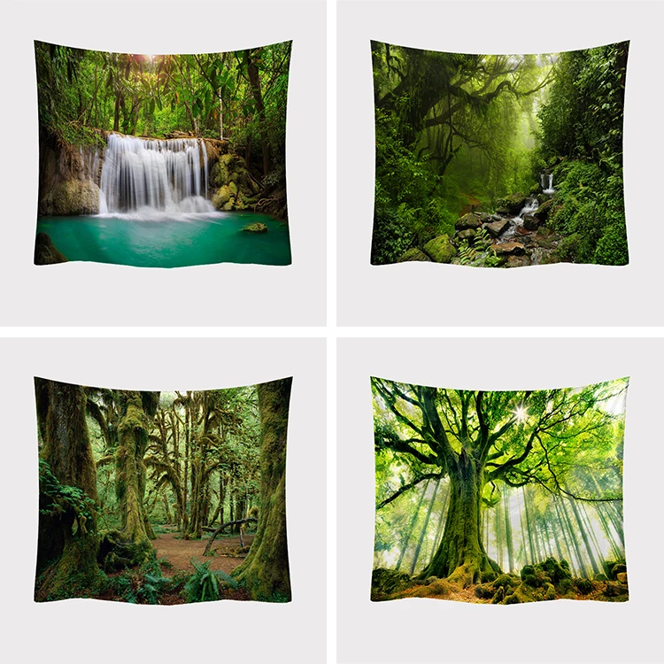 

Hanging Wall Tapestry Hippie Retro Home Decor Yoga Beach Mat Dorm Tapestries Art Home Decoration Accessories Forest