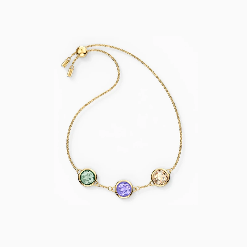 

SWA Bracelet New TAHLIA Bracelet Radiant Surface Transparent Round Crystal Gold Bracelet Ladies Jewelry Gift Free Shipping