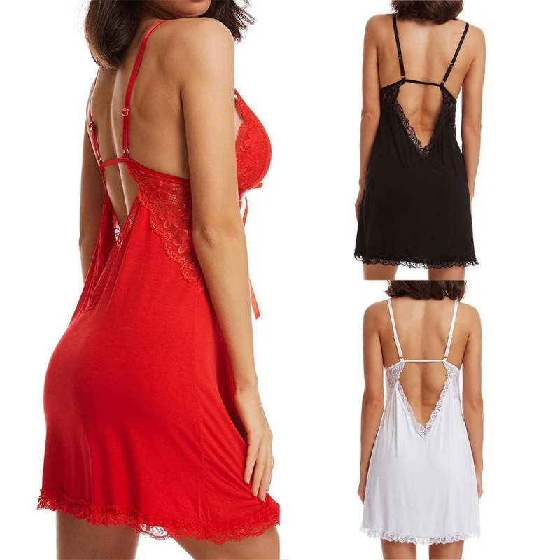 Сексуальное ночное белье для женщин кружевные костюмы Babydoll нижнее с глубоким