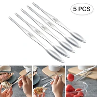 5pcs stainless steel seafood tools crab fork spoon crab needle multipurpose meat spoon tools