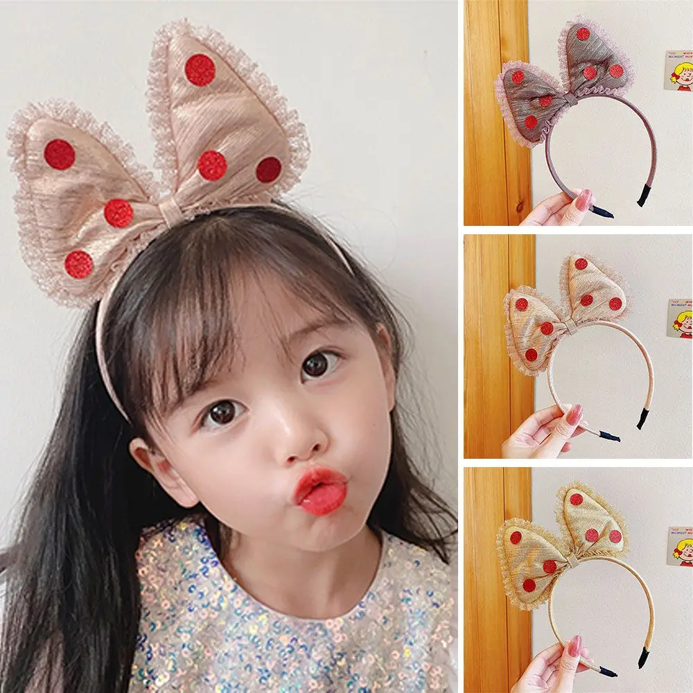 

Baby Girls Cute Polka Dot Bow Hairbands Headwears Children Sweet Hair Hoop Headbands Kids Lovely Hair Accessories