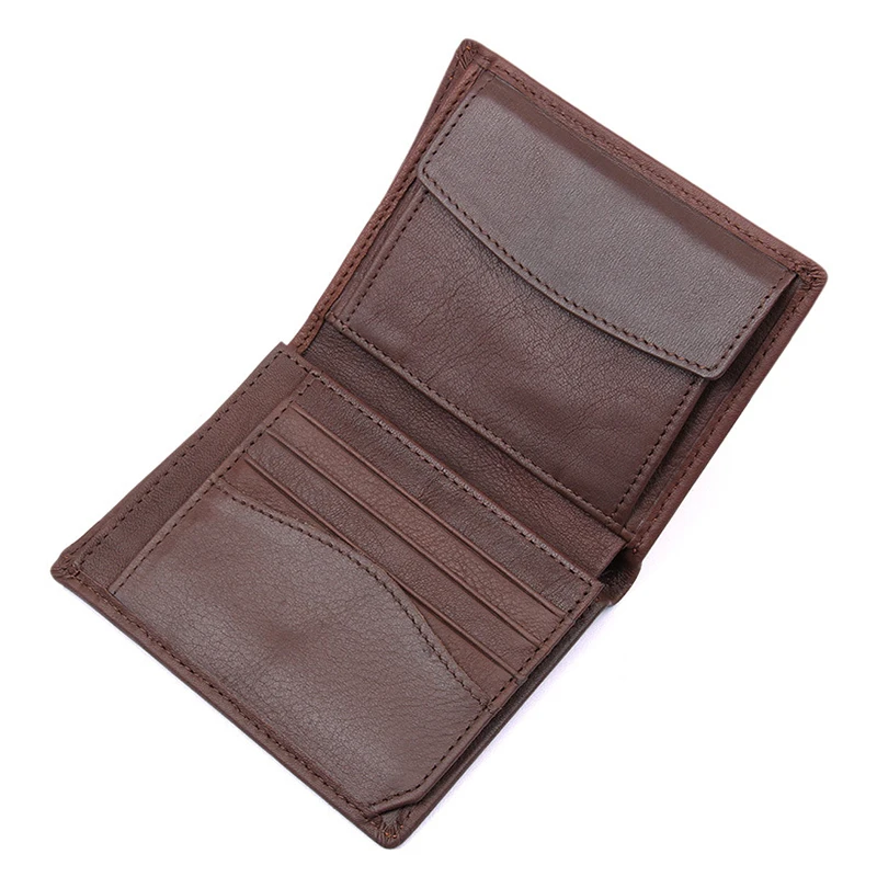 8152 Brown MAHEU Lastest дизайнерские мужские кошельки rfid из натуральной кожи тонкий кошелек с карманом для монет 2 складки черный деловой дорожный кошелек - Цвет: 8152 Brown