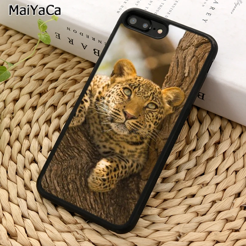 MaiYaCa дерево Ягуар большой Кот Чехол Для Телефона iPhone X XR XS 11 12 Pro MAX 5 6 S 7 8 Plus Samsung Galaxy