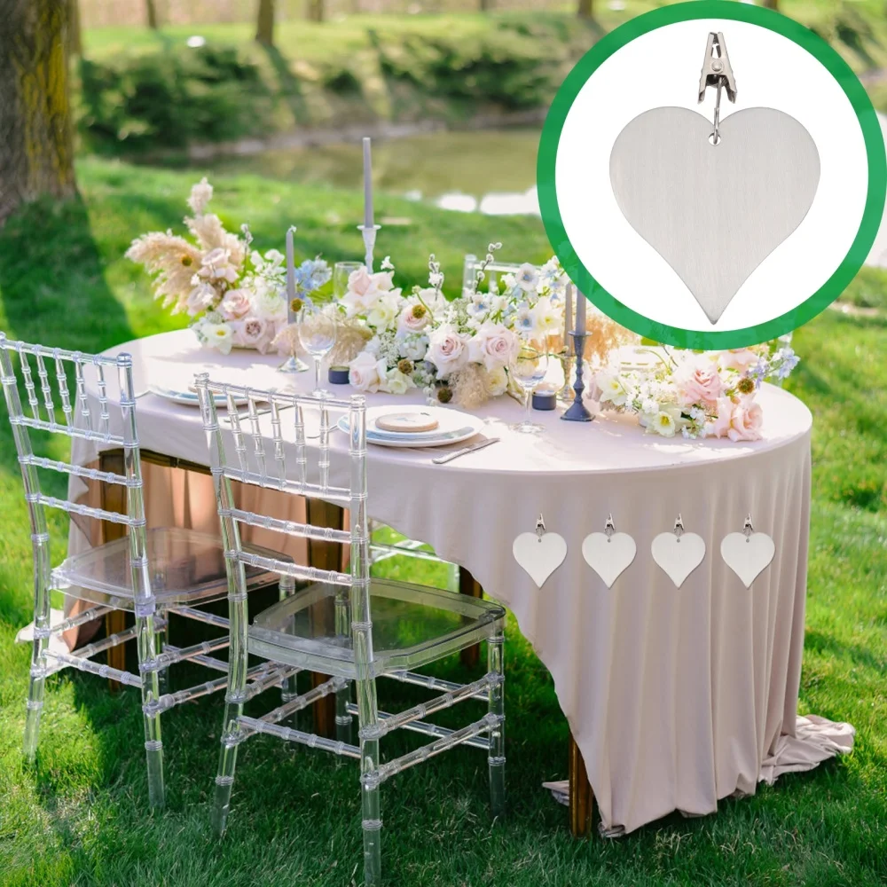 

4 Pcs Windproof Table Cloth Clips Stainless Steel Tablecloth Fixing Clamps