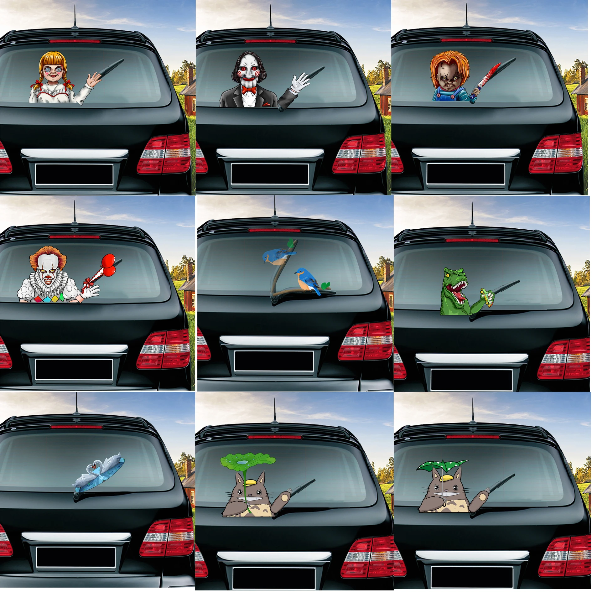 Rylybons новые автомобильные стильные развевающиеся наклейки для стеклоочистителей