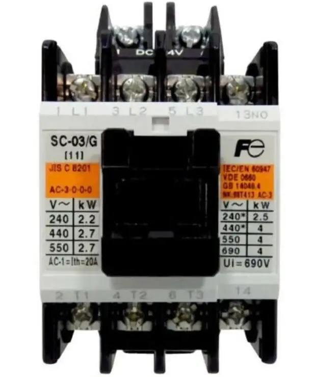 SC-03/G DC110V 1A 3P | 9A 110VDC SC контактор переменного тока (катушка постоянного тока)