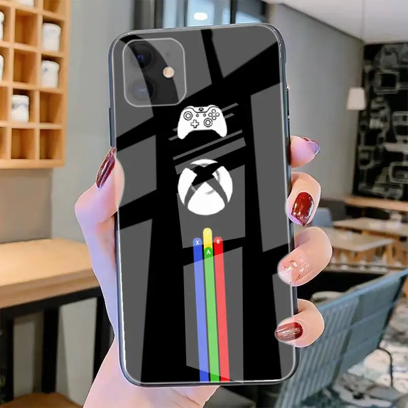 

Game XBOXS Phone Case Tempered Glass For Iphone6plus 6S 7 7plus 8 X XS XSmax XR 11 12 Pro Max 12mini