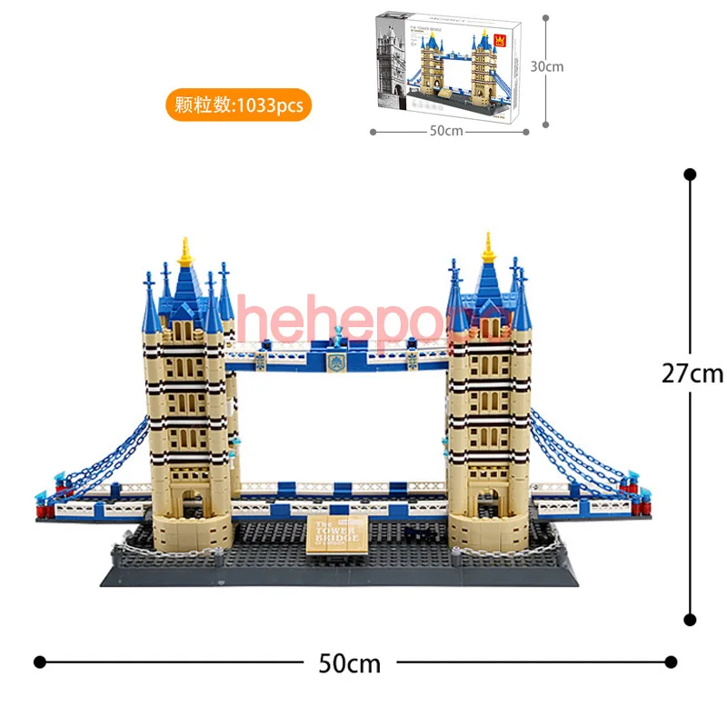 

978pcs 8015-5217 World Famous Architecture Building Blocks The Eiffel Tower of Paris Big Size Diy Blocks Toy No Box