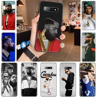 fashion rapper nipsey hussle tattoo phone case for samsung galaxy s5 s6 s7 s8 s9 s10 s10e s20 edge plus lite shell cover funda