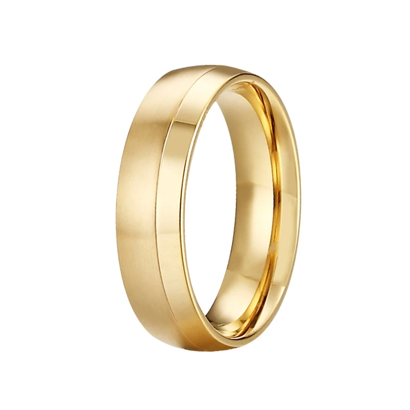 

Gold color male rings titanium stainless steel wedding ring Anniversary luxury jewelry free shiping