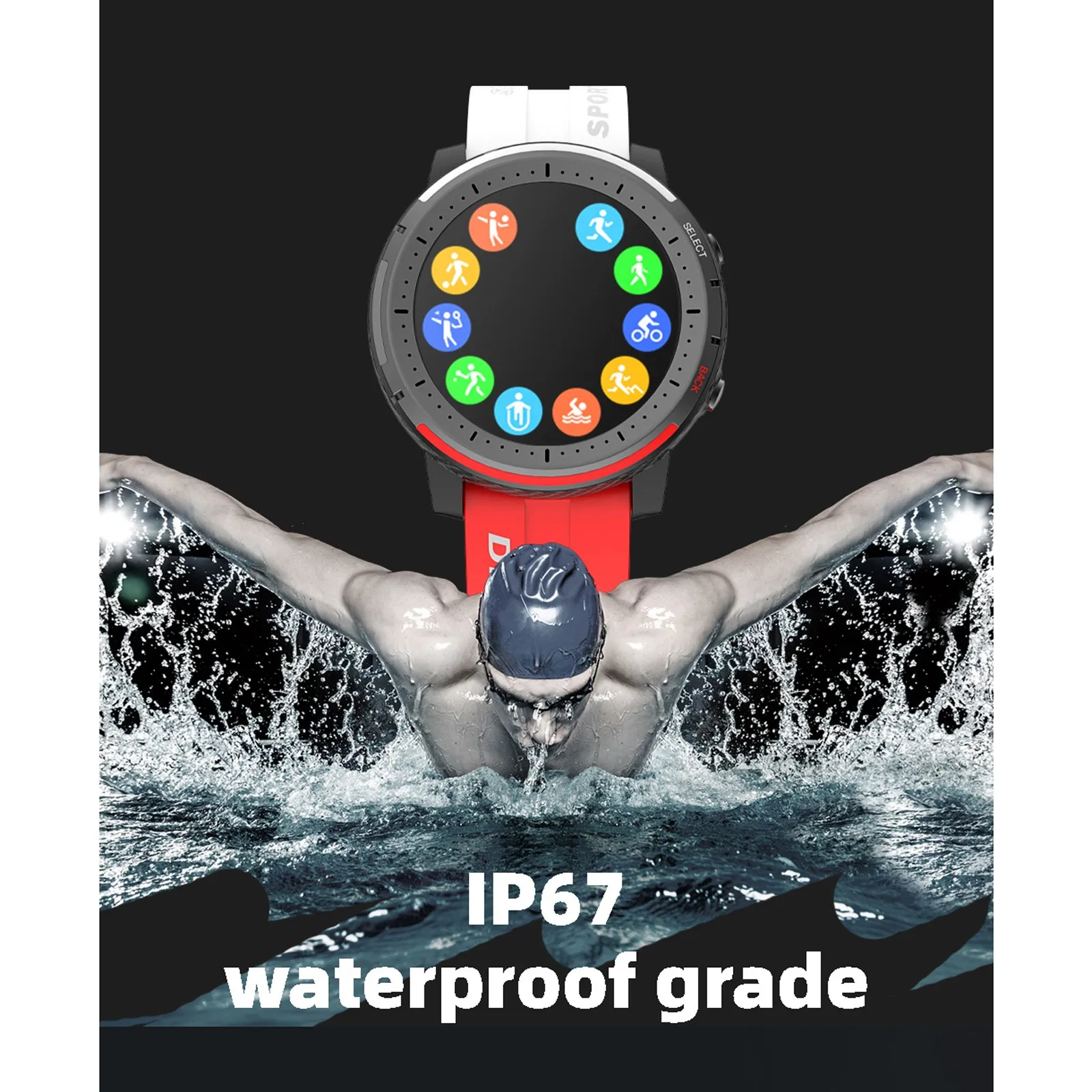 

The new LV69 Bluetooth call men and women multi-function bracelet two-color splicing fashion sports health temperature watch SM