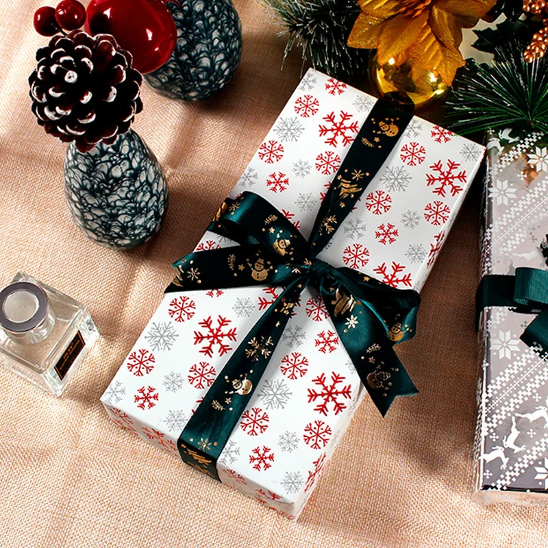 6 шт. напечатанная подарочная упаковка крафт бумага Цветочная оберточная рулон