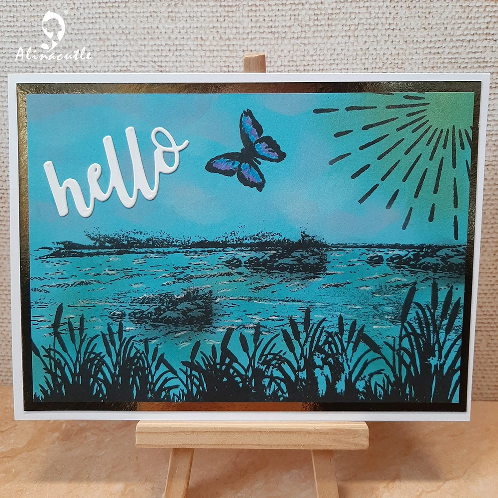 Прозрачные штампы Alinacutle трава тростники куст природа фон скрапбукинг альбом для