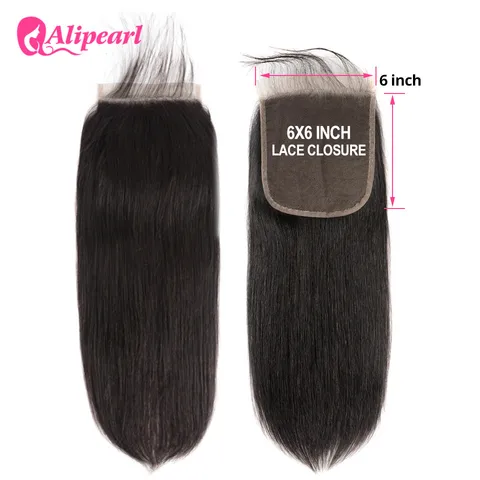 Прямые волосы AliPearl 6x6, человеческие волосы с предварительно выщипанными детскими волосами, швейцарские кружева 12-20 дюймов, бразильские волосы Remy естественного цвета