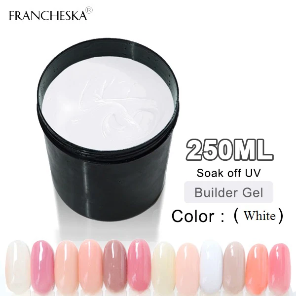 250ml builder- white 250 мл воздушная сухая грунтовка для ногтей верхняя основа под лак искусство предварительно акриловый не-Кислотный праймер гель Дегидратор ногтей Бондер жидкий желе строитель гель - Цвет: 250ml builder- white