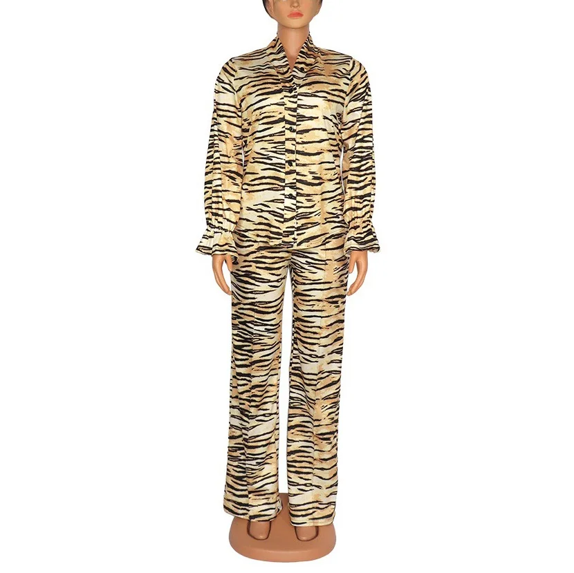 Африканские женские комплекты одежды блузка с принтом и длинные брюки