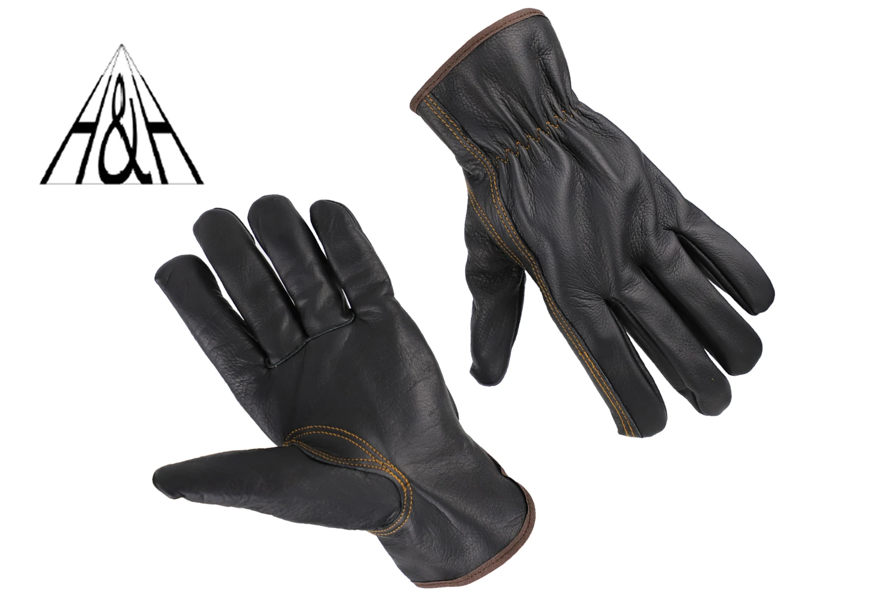

2PAIR HHPROTECT Unlined Cowhide Split Leather Work and Driver Gloves, for Heavy Duty, Truck Driving, Warehouse, Gardening, Farm